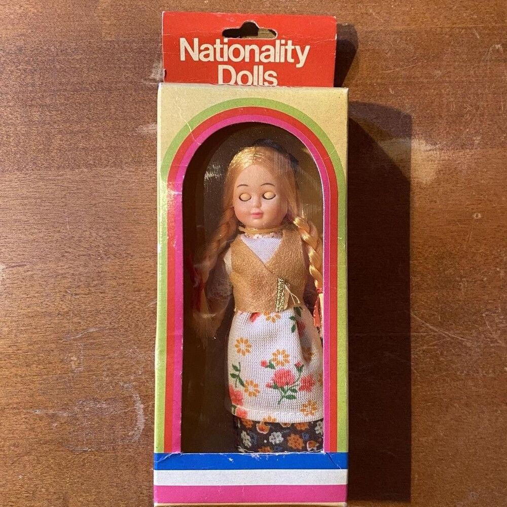 Vintage Polish Nationality Doll With Sleeping Eyes